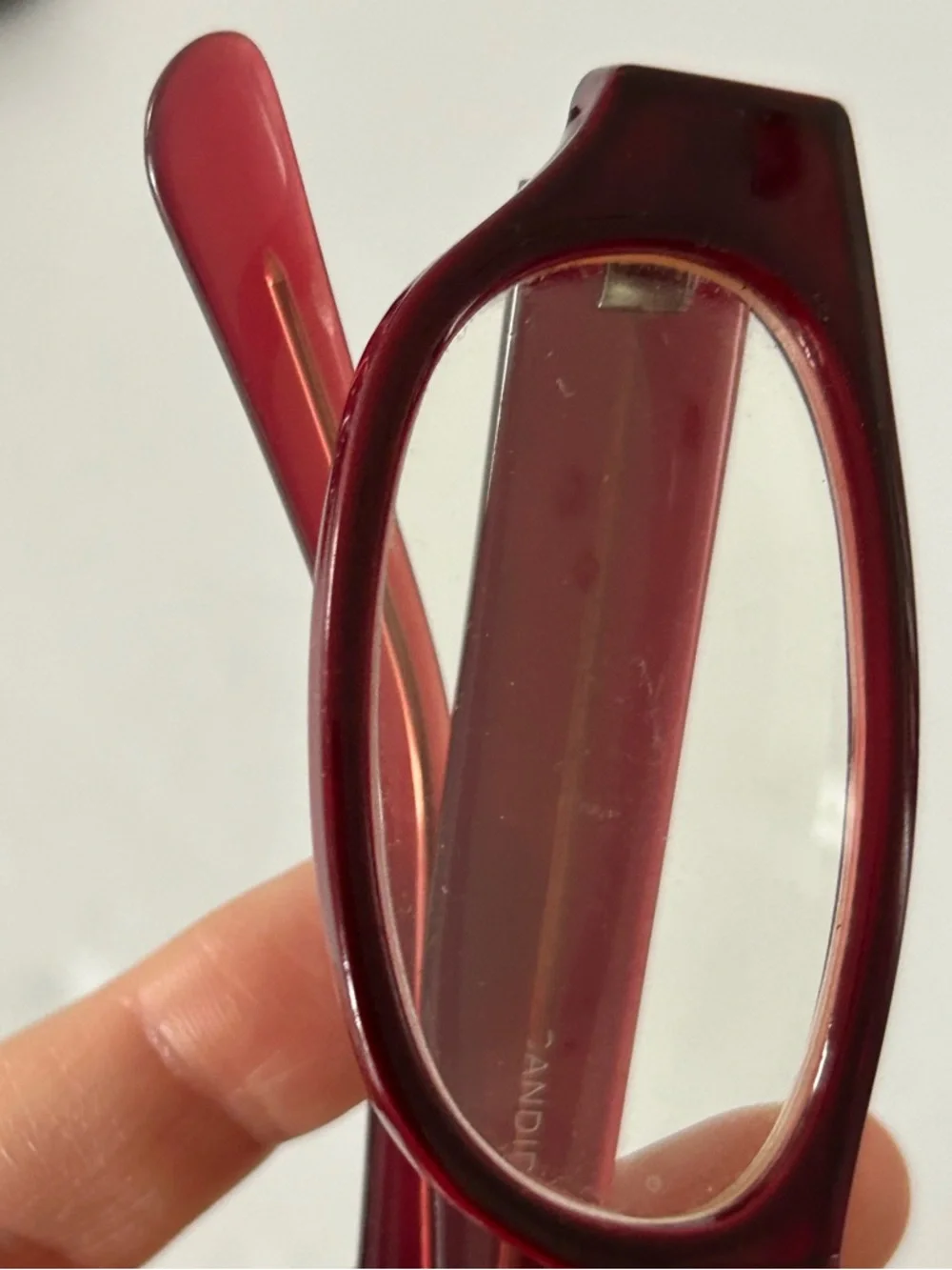 Burgundy 52/18/140 Rectangular Reading Glasses with Matching Case